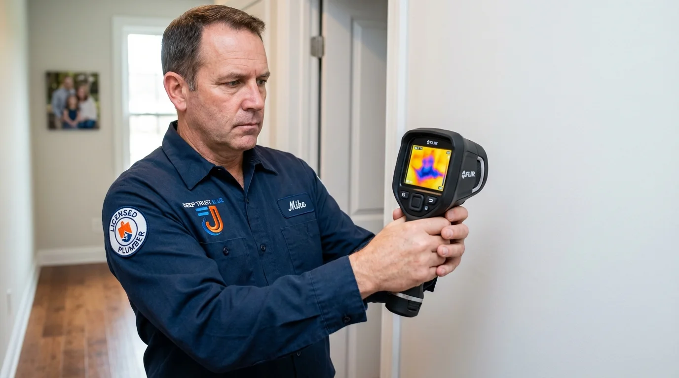 Thermal imaging leak detection by Johns Plumbing LLC in Kalkaska